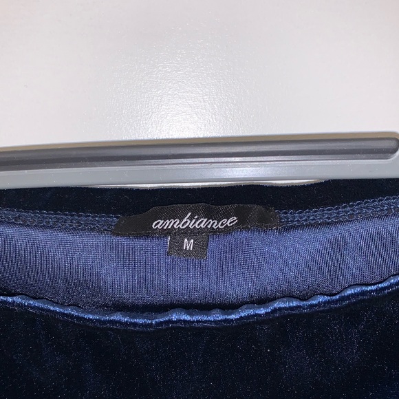 Ambiance Blue Velvet Dress - Picture 3 of 5